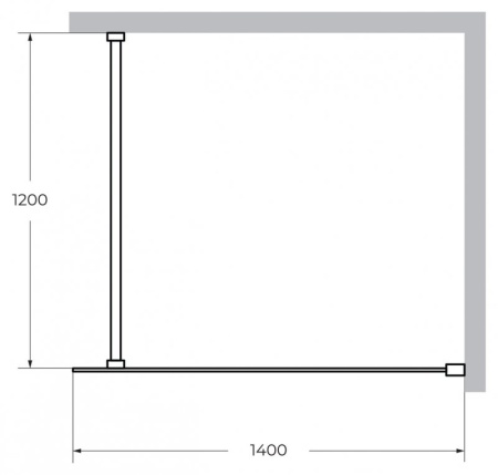 Душевая перегородка CEZARES LIBERTA-L-1-90-120-BR-Cr