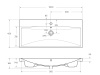 Раковина керамическая 1000x450 BelBagno BB-0324-100-LVB