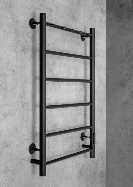 Полотенцесушитель электрический с сухим теном Chromix Bonn 50x80 П6 MB с крючками Полотенцесушитель электрический с сухим теном Chromix Bonn 50x80 П6 MB с крючками