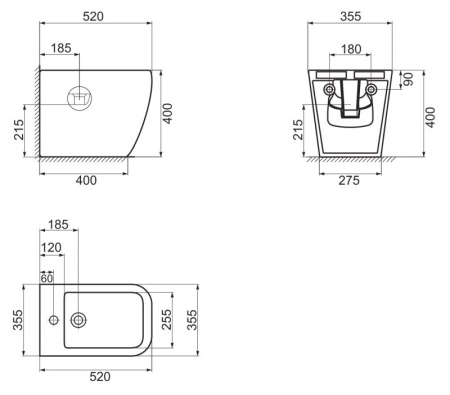 Биде Cezares BB10100B
