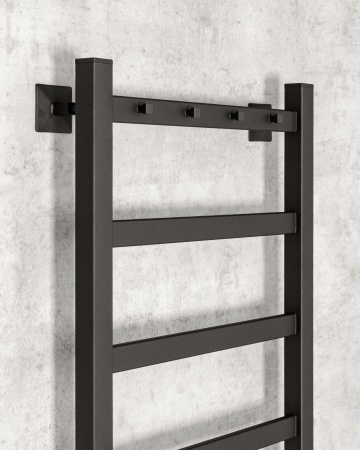 Полотенцесушитель электрический Chromix Porto 40x80 П6 MB с сухим теном с крючками универсальное под