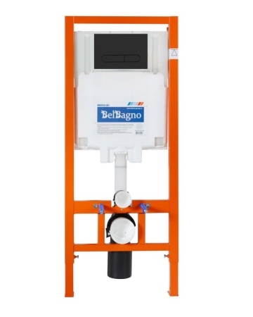 Унитаз подвесной с сиденьем BelBagno COLORATO + Система инсталляции для унитазов с кнопкой смыва BB0