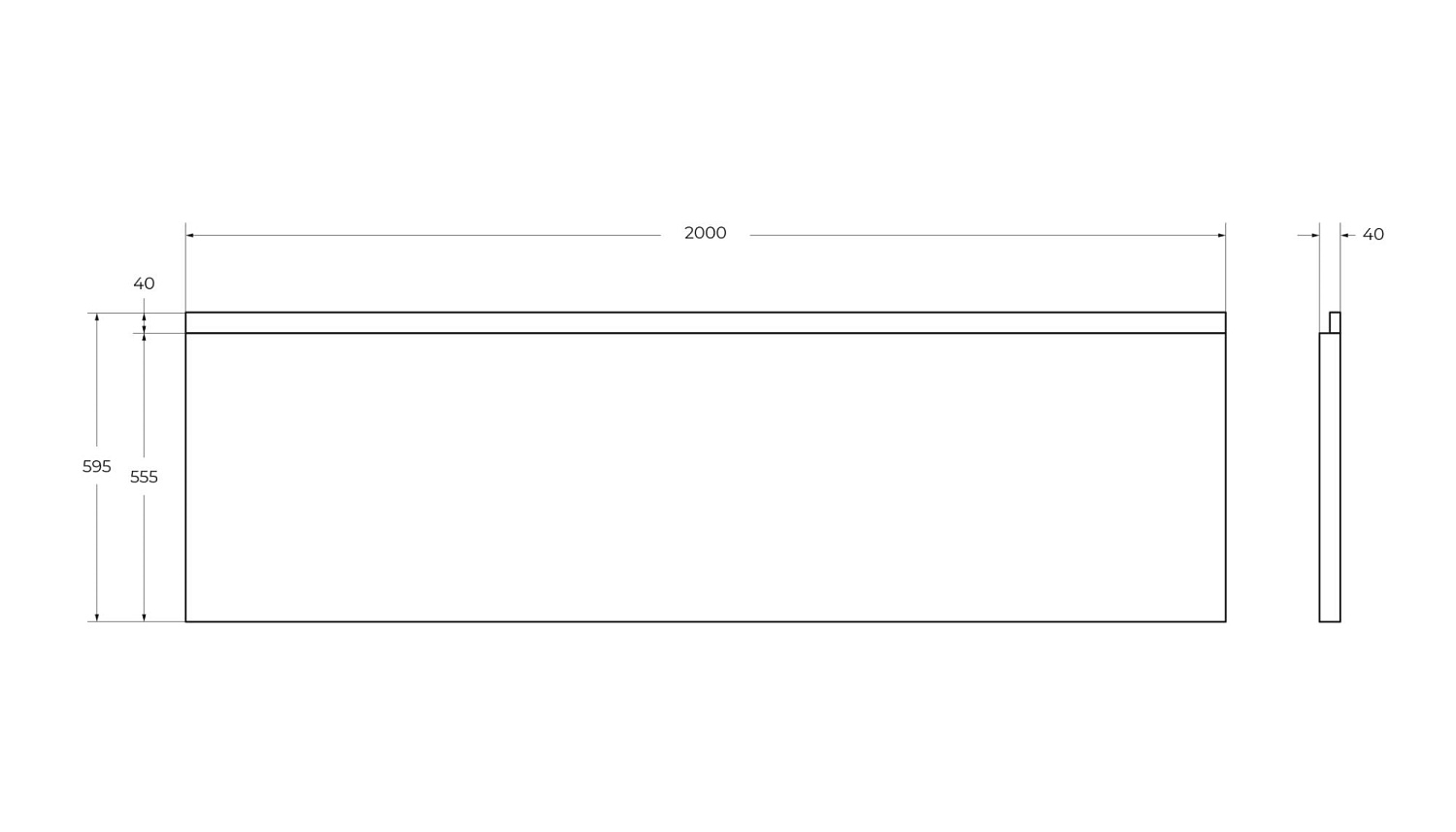 Передняя панель для акриловой ванны CEZARES PLANE-200-SCR-W37