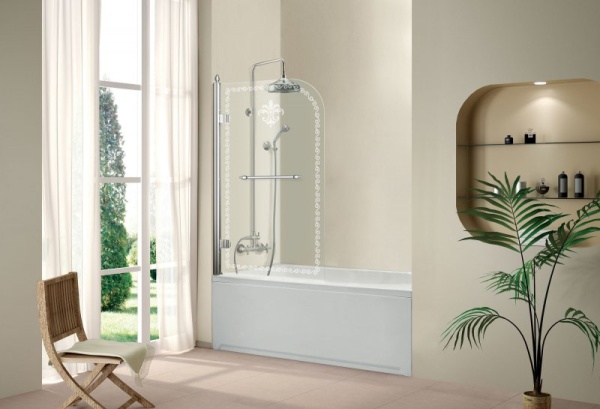 Душевая шторка на ванну CEZARES RETRO-V-1-80 RETRO-V-1-80/145-PP-G-R