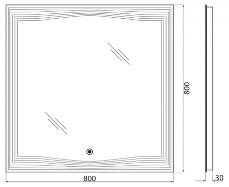 Зеркало BelBagno SPC-LNS-700-700-LED-TCH