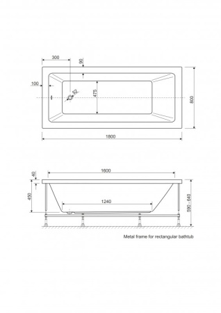 Передняя панель для акриловой ванны CEZARES PLANE-180-SCR-W37 Передняя панель для акриловой ванны CEZARES PLANE-180-SCR-W37