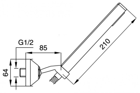 Ручной душ со шлангом 150 см и держателем Cezares LEGEND-KD-02