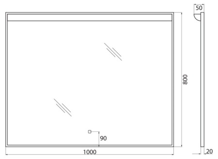 Зеркало BelBagno SPC-UNO-600-800-TCH
