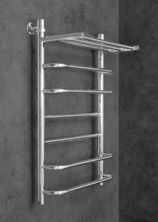 Полотенцесушитель водяной Chromix Brugg 50x80 П6 Cr с верхней полкой