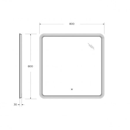 Зеркало Cezares CZR-SPC-DUET-1400-800-LED-TCH
