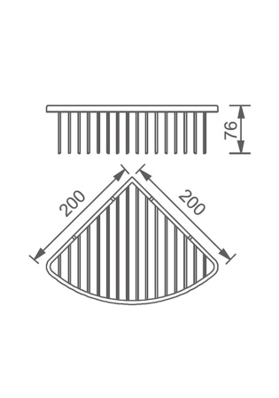 Полка для ванной угловая AltroBagno B 082203 Cr