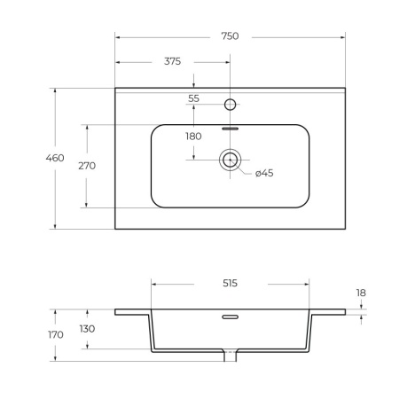 Колонна подвесная с двумя распашными дверцами, реверсивная Cezares 54963