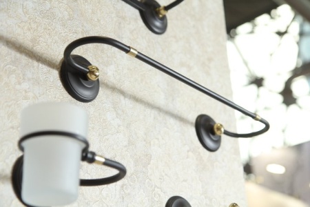 Полотенцедержатель, 48см, цвет черный /Античное золото ART&MAX AM-2149-Nero/Do-Ant