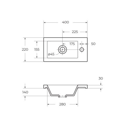 Раковина из искусственного мрамора BelBagno BB-400-PM-LVB