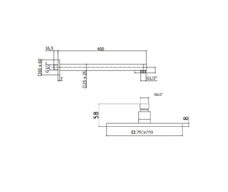 Верхний душ BelBagno ROMANO ROM-SLD-CRM Верхний душ BelBagno ROMANO ROM-SLD-CRM