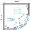Душевой уголок BelBagno DUE-R-2-90-P-Cr
