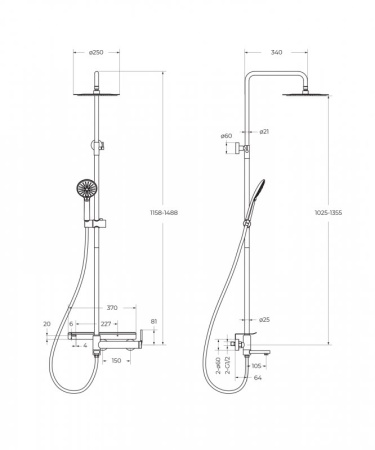 Душевая стойка BelBagno ETNA ETN-VSCM-IN