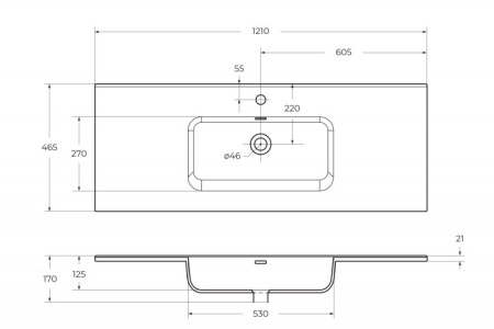 База под раковину подвесная BelBagno KRAFT-1200-2C-SO-PP Pino Pasadena