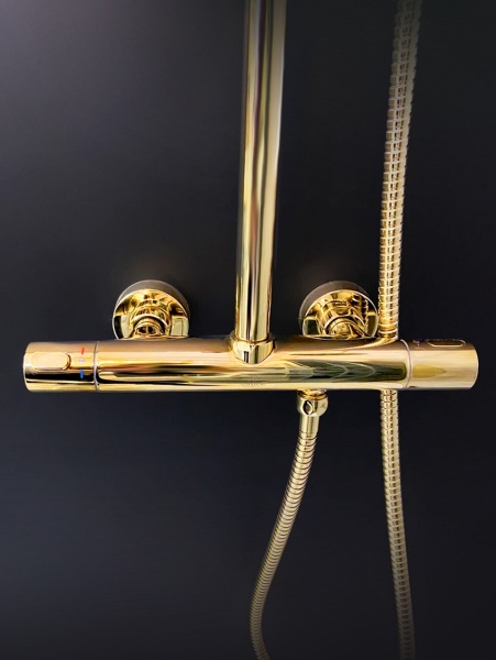 Душевая система с термостатом AltroBagno Costanza 0302 Or Душевая система с термостатом AltroBagno Costanza 0302 Or