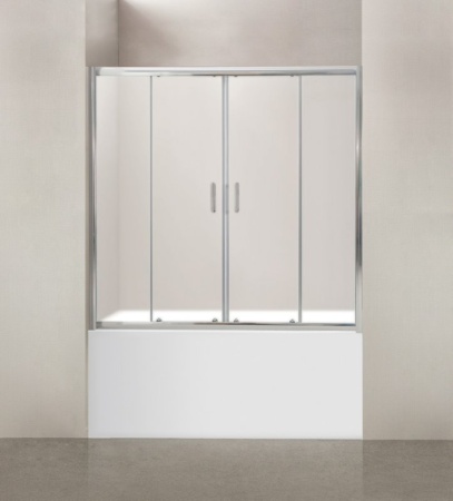 Душевая шторка на ванну BELBAGNO UNO-VF-2 UNO-VF-2-150/145-M-Cr