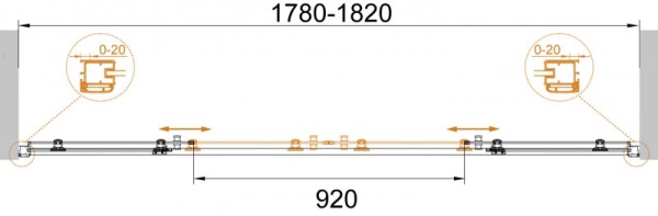 Душевая дверь CEZARES ANIMA-W-BF-2-170-P-Cr Душевая дверь CEZARES ANIMA-W-BF-2-170-P-Cr