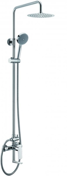 Душевая стойка со смесителем для ванны, верхним и ручным душем, верхний душ из нержавеющей стали Cez