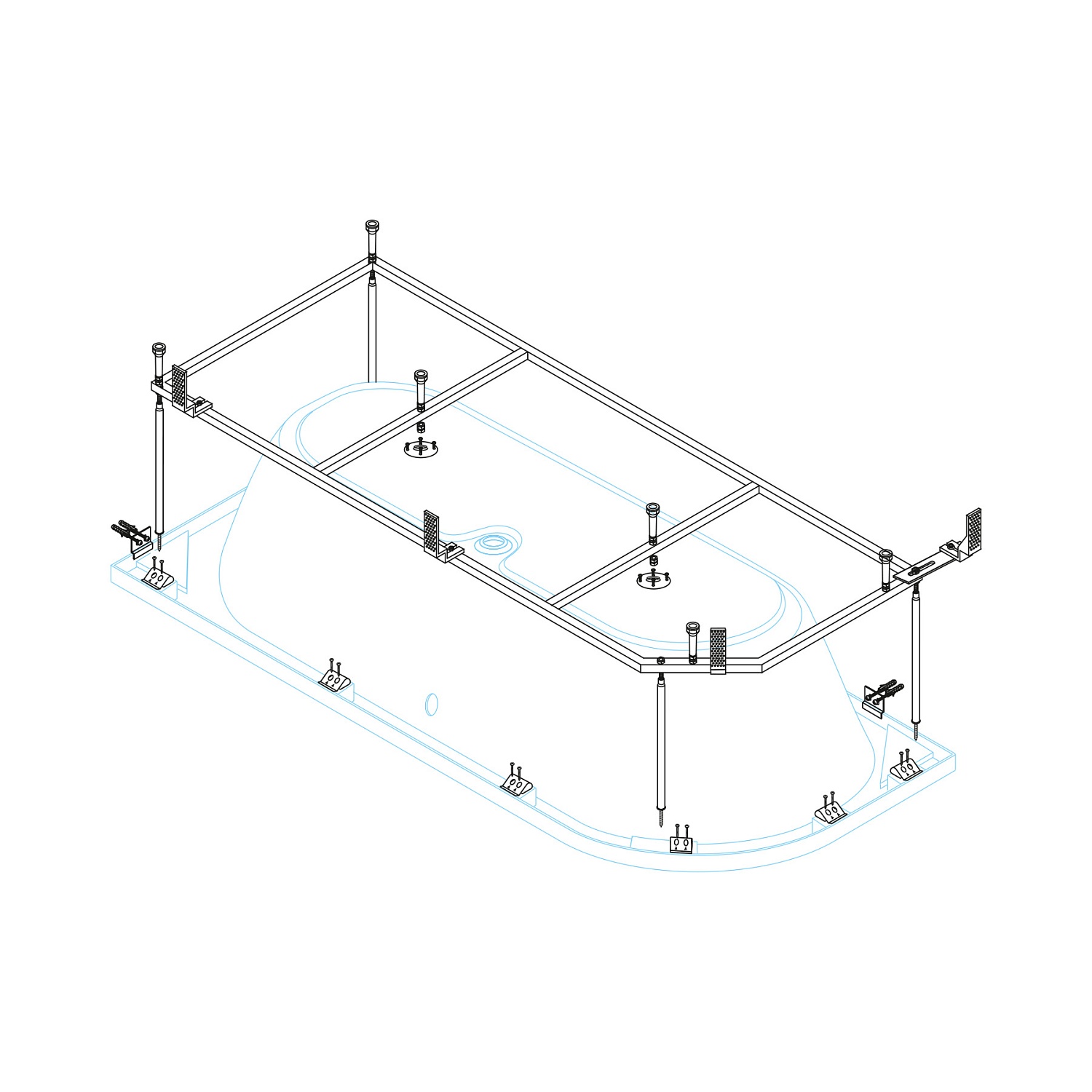 Металлический каркас CEZARES METAURO CORNER-MF