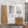 Керамическая раковина с двумя чашами BelBagno BB1200-2-ETL