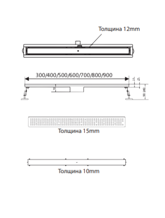 Душевой трап под плитку AltroBagno FD 071205 NeOp (50)