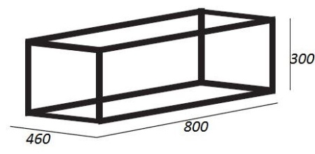 Металлический каркас сварной под раковину CEZARES CADRO-80/46/30-1C-SO-MET-ST