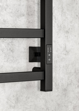 Полотенцесушитель электрический Chromix Porto 50x80 П6 MB с сухим теном с крючками универсальное под Полотенцесушитель электрический Chromix Porto 50x80 П6 MB с сухим теном с крючками универсальное под