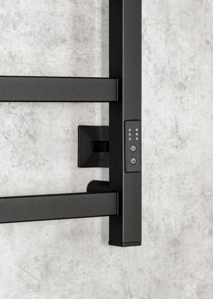 Полотенцесушитель электрический Chromix Porto 50x80 П6 MB с сухим теном с крючками универсальное под Полотенцесушитель электрический Chromix Porto 50x80 П6 MB с сухим теном с крючками универсальное под