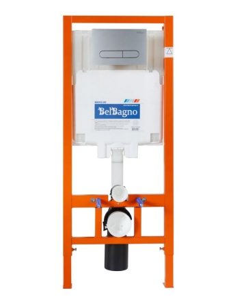 Унитаз подвесной с сиденьем BelBagno ACQUA + Система инсталляции для унитазов с кнопкой смыва BB006- Унитаз подвесной с сиденьем BelBagno ACQUA + Система инсталляции для унитазов с кнопкой смыва BB006-