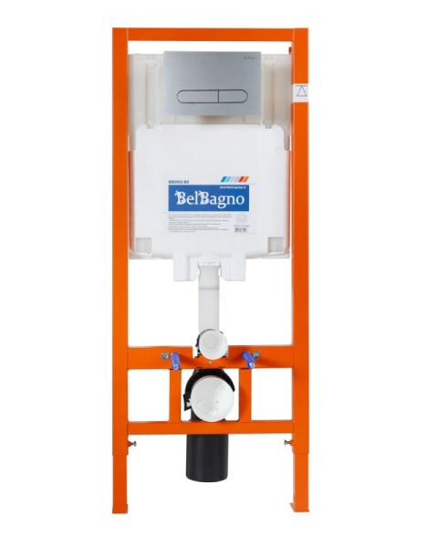 Унитаз подвесной с сиденьем BelBagno ACQUA + Система инсталляции для унитазов с кнопкой смыва BB006- Унитаз подвесной с сиденьем BelBagno ACQUA + Система инсталляции для унитазов с кнопкой смыва BB006-