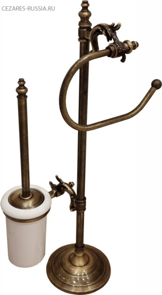 Стойка напольная для унитаза и биде с держателем щетки и туалетной бумаги 15х57 см ART&MAX AM-1948-D