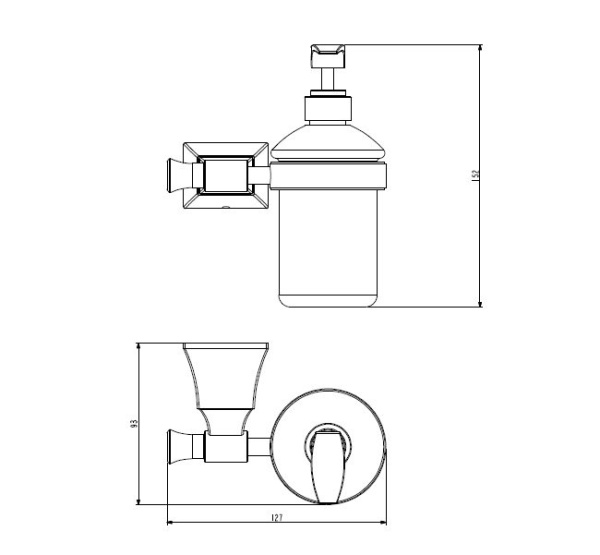 Диспенсер подвесной Cezares AM-M-012-CR