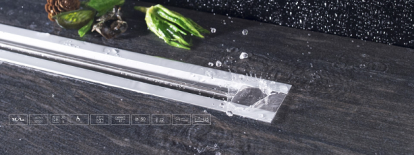 Линейный трап 950 мм CONFLUO PREMIUM SLIM LINE, ультратонкая модель с дизайн-вставкой Slim PESTAN 13