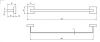 Полотенцедержатель 45 см Cezares PRIZMA-TH06-NI