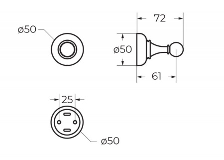 Крючок Cezares APHRODITE-HK2-01