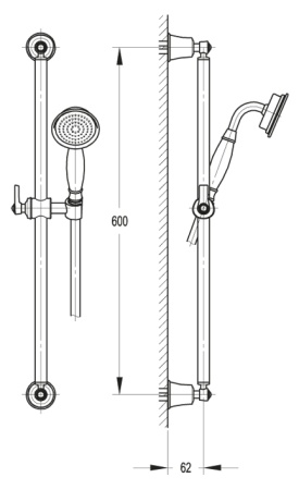Душевой гарнитур CEZARES LIBERTY-F-SD-01 Душевой гарнитур CEZARES LIBERTY-F-SD-01