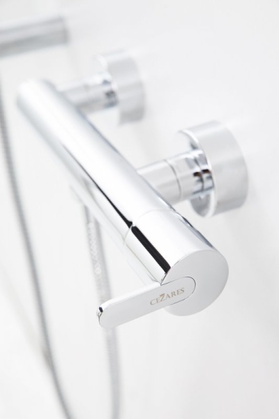 Смеситель для душа однорычажный в комплекте с ручным душем, шлангом и держателем Cezares LEAF-D-PS Смеситель для душа однорычажный в комплекте с ручным душем, шлангом и держателем Cezares LEAF-D-PS