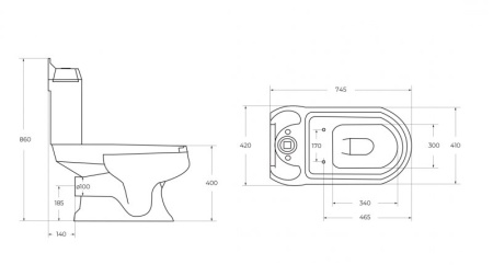 Чаша напольного унитаза CEZARES KING PALACE CZR-163-T Чаша напольного унитаза CEZARES KING PALACE CZR-163-T
