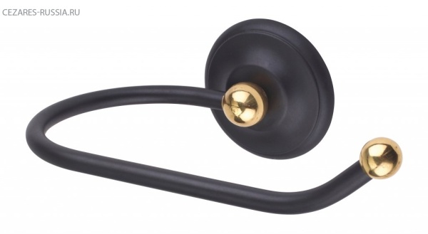 Держатель для туалетной бумаги, цвет черный /Античное золото ART&MAX AM-2144-Nero/Do-Ant