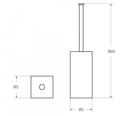 Щетка для унитаза напольная ART&MAX PLATINO AM-E-D002BL