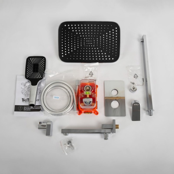 Душевой комплект встраиваемый с изливом BelBagno DUE-VDSET-CRM Душевой комплект встраиваемый с изливом BelBagno DUE-VDSET-CRM