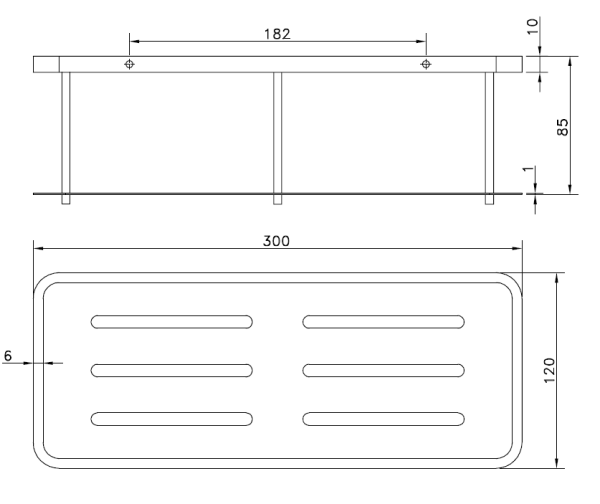 Полка AltroBagno B 082503 Cr