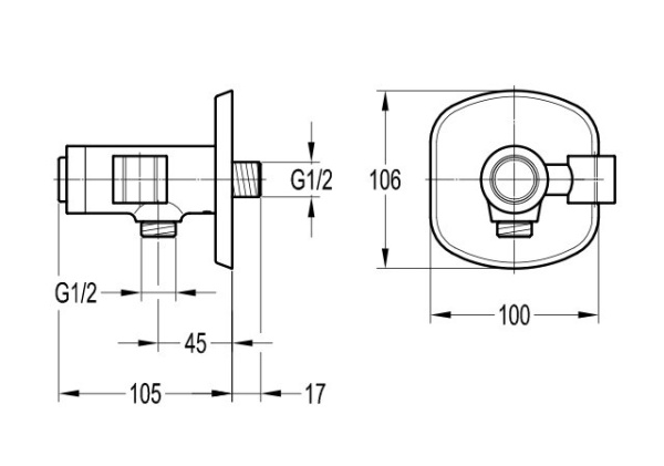 Штуцер с держателем и кнопочным переключателем для подачи воды Cezares GLOBO-F-AIV1-B-01 Штуцер с держателем и кнопочным переключателем для подачи воды Cezares GLOBO-F-AIV1-B-01