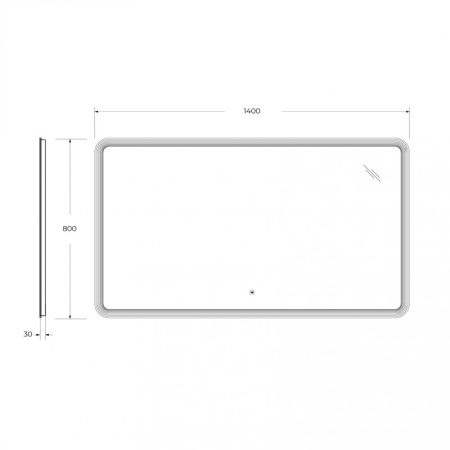 Зеркало Cezares CZR-SPC-DUET-1400-800-LED-TCH
