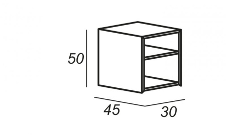 Полка подвесная, 30x20x75 Cezares 55050