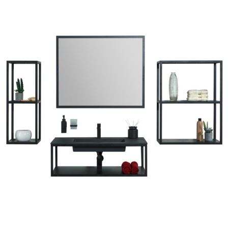 Металлическая четырёхъярусная сварная подвесная полка CEZARES CADRO-30/30/160-4C-SO-MET-ST